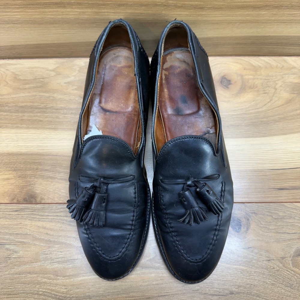 Alden Brooks Brothers Shell Cordovan Tassel Loafers 9 D Black Dress Formal 06600 - Picture 2 of 11
